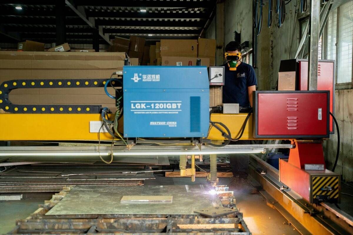 CNC plasma cutting in the group factory, Subic Bay